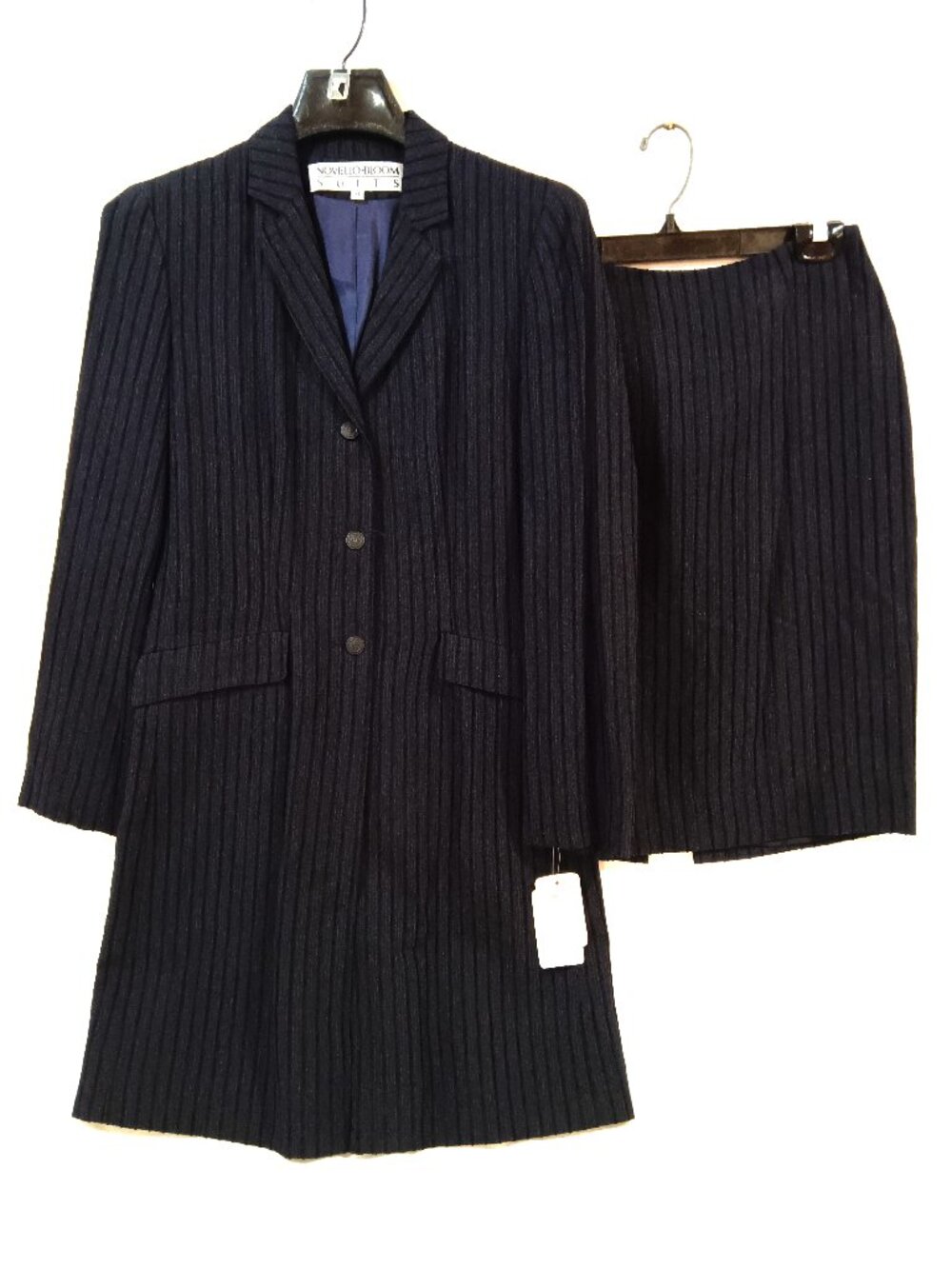Noviello Bloom Skirt Suit Size 4 (S) Vintage Women 2 Piece Outfit NWT Blue - Picture 1 of 7